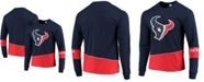 Refried Apparel Men's Navy, Red Houston Texans Upcycled Angle Long Sleeve T-shirt
